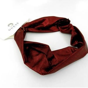 Guess Head Wrap / Head band Red glitzy style NWT